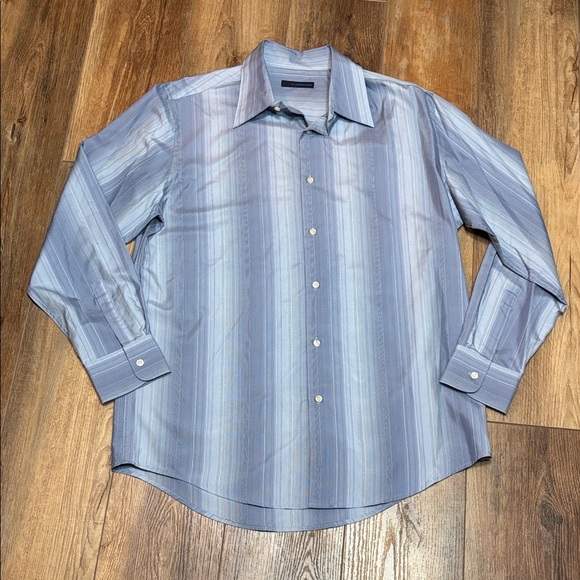 Material London Striped Dress Shirt- size Large- NWOT - Picture 8 of 8